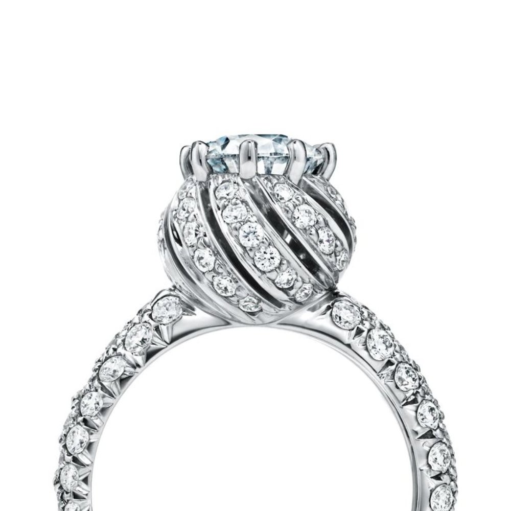 Tiffany & Co. Schlumberger Buds Round Brilliant Engagement Ring with a Diamond - Picture 6 of 11